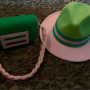 AKA Sorority Colors Hat and Bag